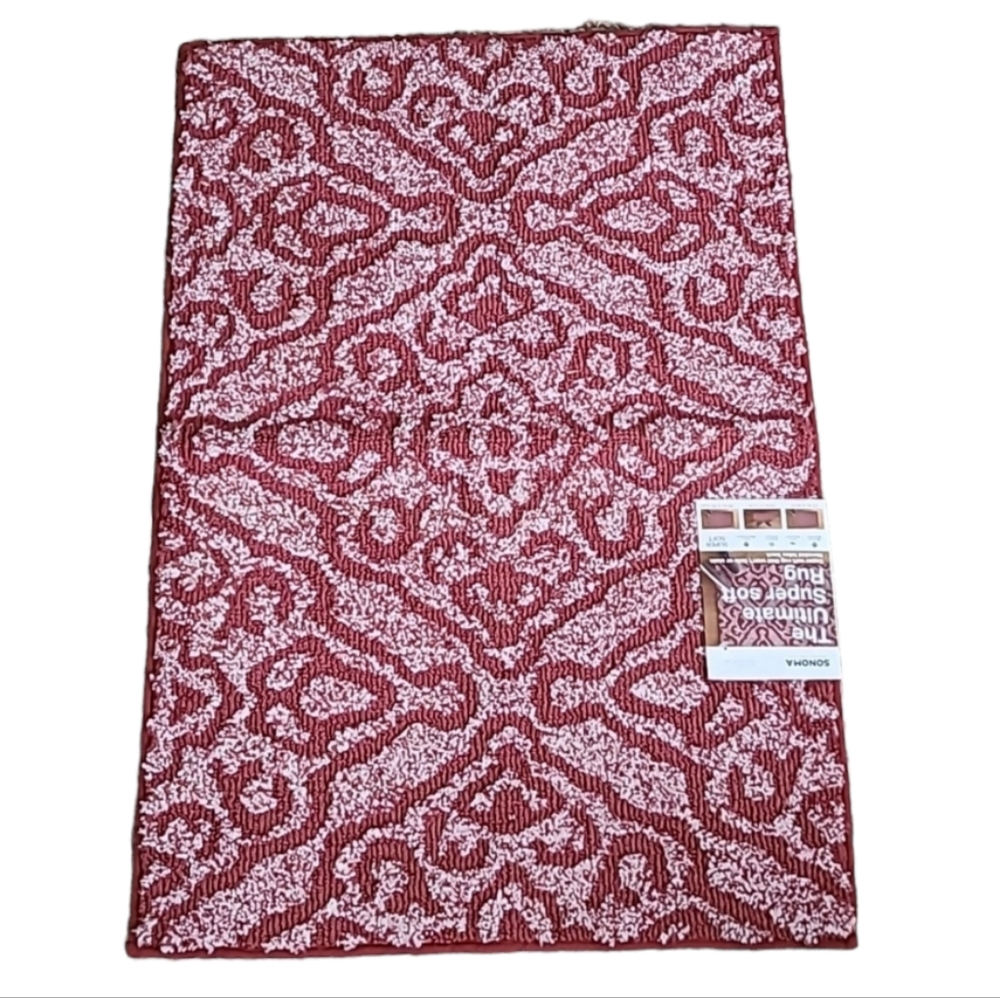 SONOMA BRAND SUPER SOFT "RUST MINGLED" RUG 20"X30"